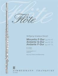 MOZART W.A. - MINUETTO FAM-ANDANTE SOLM-ANDANTE FAM 4 FLAUTAS